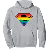 Superman Rainbow Logo Pride Pullover Hoodie