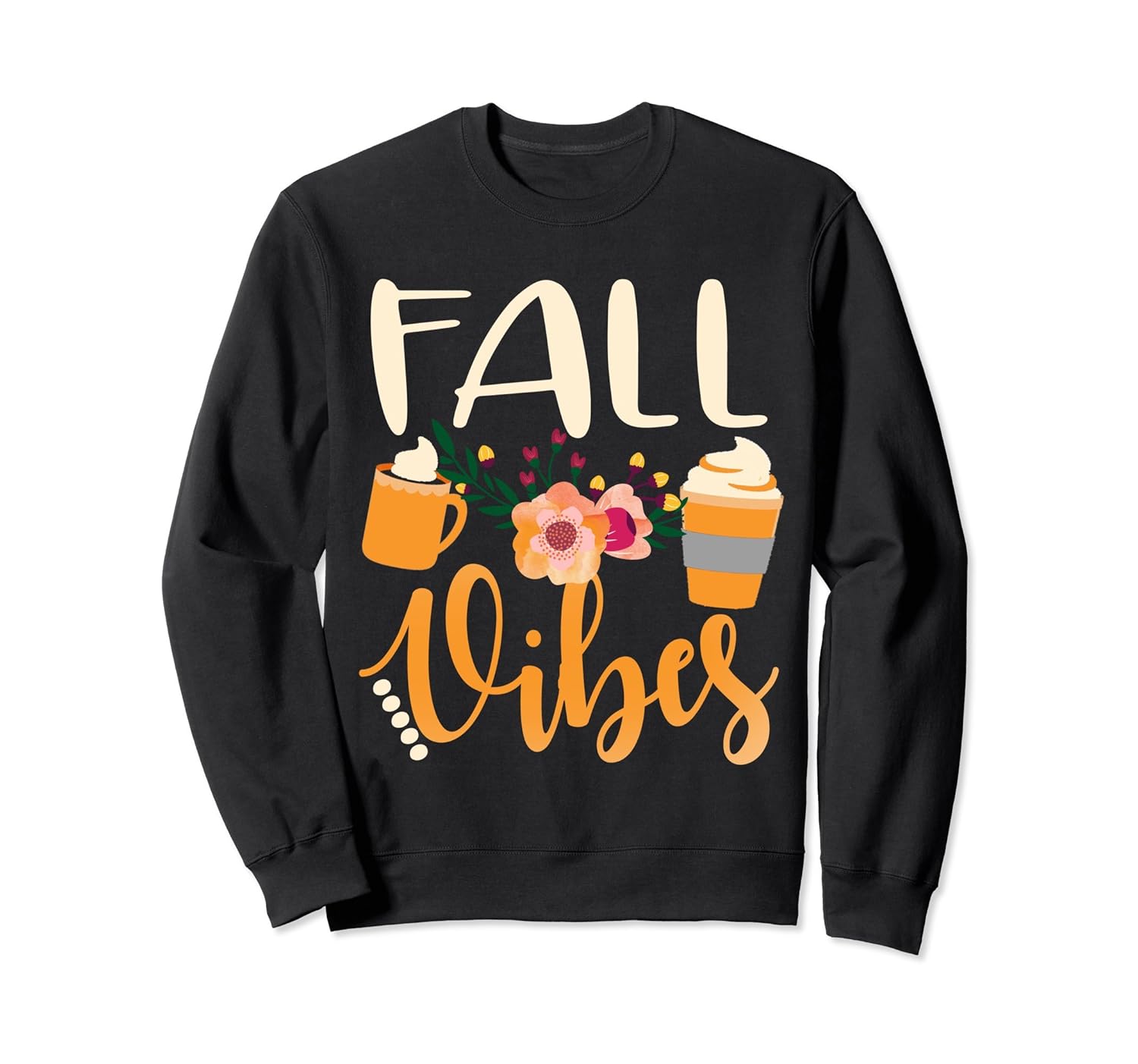 Fall vibes sweatshirt cute fall pumpkin spice gift shirt-ANZ