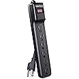 CyberPower CSB6012 Essential Surge Protector, 1200J/125V, 6 Outlets, 12ft Power Cord, Black
