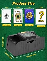 ZONJIE Automatic Card Shuffler 2 Deck Silent USB Battery Operated view 7