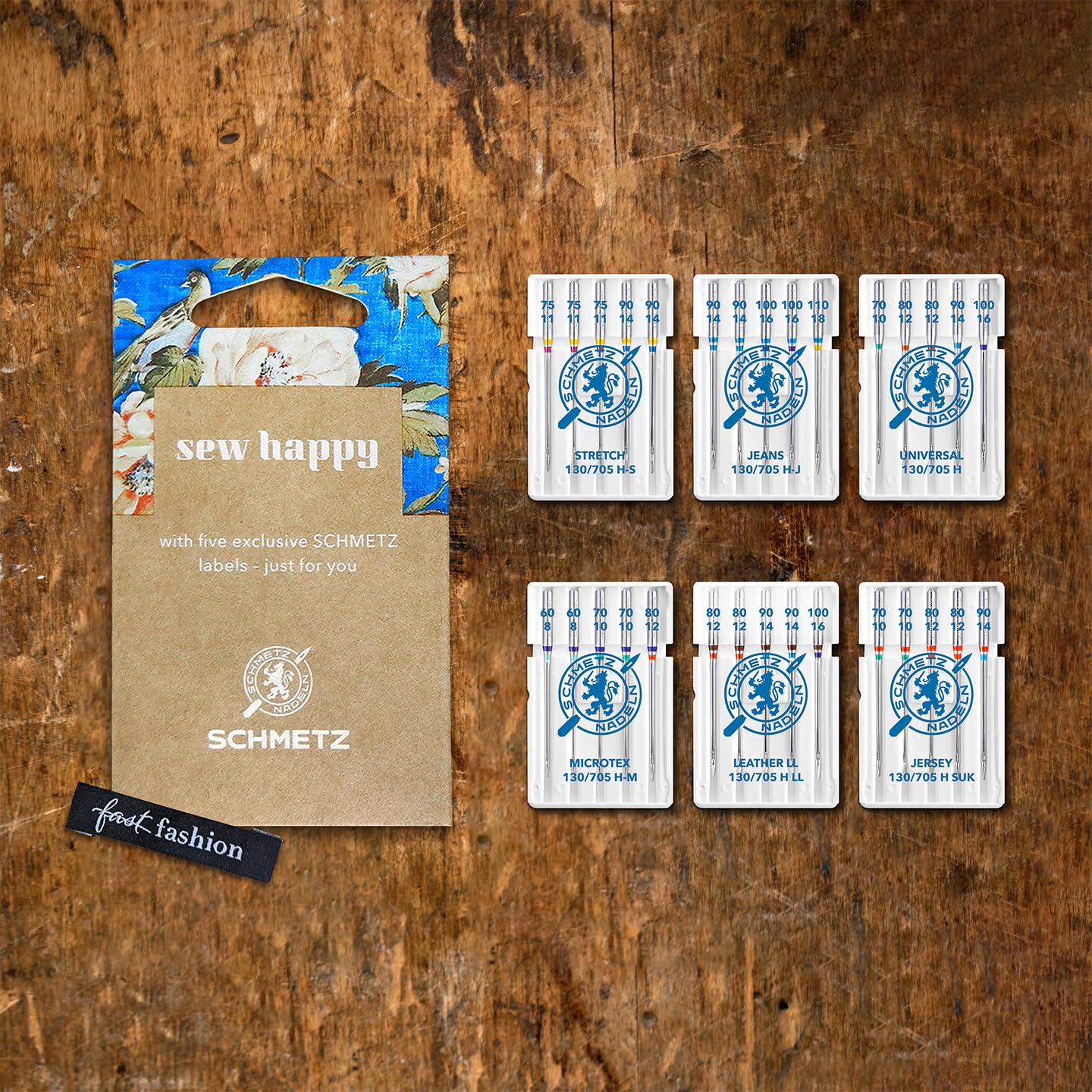 SCHMETZ | 30 Sewing Machine Needles | Maxi Starter Set | for the most popular materials | Assorted | Includes 5 labels