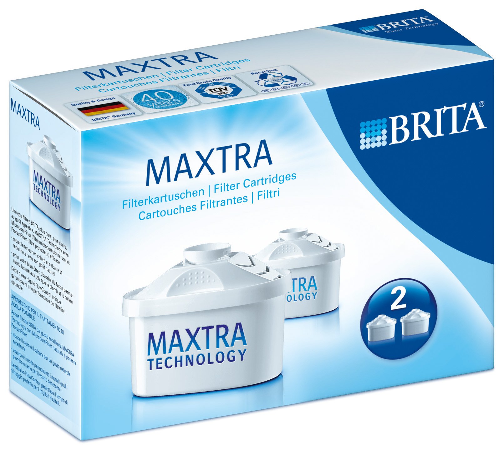 BRITA MAXTRA Cartridges, Pack of 2