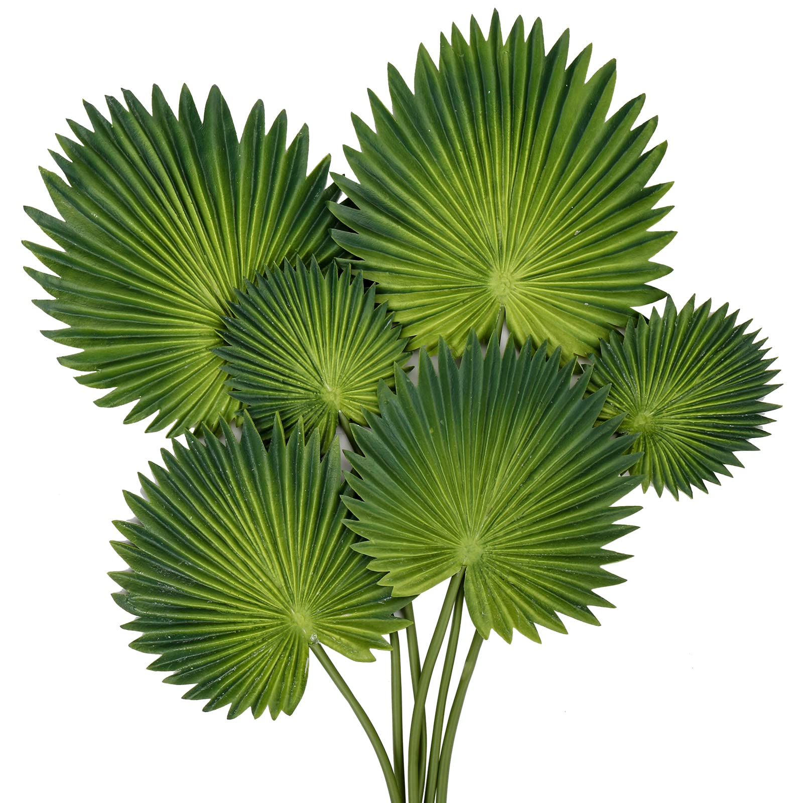 DILATATA Pu Foam Green Artificial Palm Leaves Faux