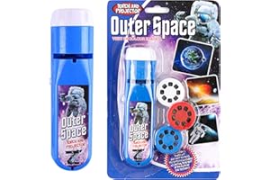 Georgie Porgy Children Projector Toys Educational Science Set Wall Ceiling Tent Torch Solar System Planet Toys Gifts Flashlight for Kids Boys Girls (Outer Space)