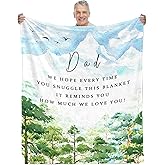 Dad Gifts Fathers Birthday Gift, Dad Blanket from Daughter Son, Birthday Gift for Dads, Valentines Day Gifts, Soft Flannel Throw Blankets for Sofa Couch Bed 60" x 50"
