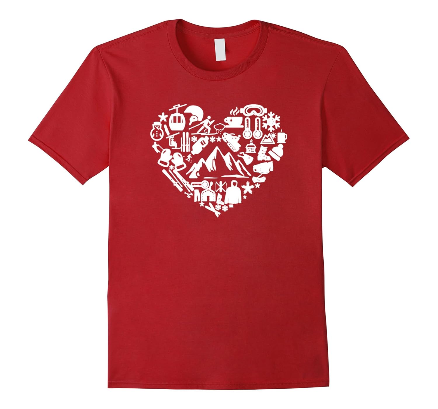 Ski -I Love Skiing T-Shirt-Rose