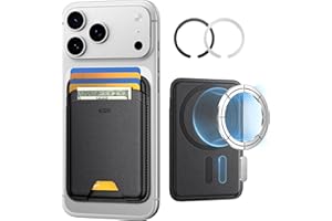 ESR for MagSafe Wallet, 5-Card Holder With RFID Blocking, MagSafe Sticker Included, Slim Magnetic Wallet for iPhone 17/16/15/14/13/12 Series and Selected Samsung Devices, Not for 13/12 Mini, Black