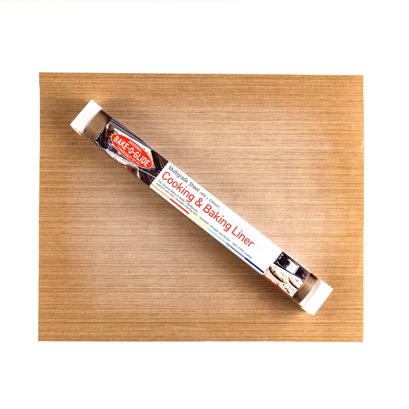 Bake-O-Glide STD0150 Non Stick Reusable Cooking/Baking Sheet, Brown, 400 x 330mm