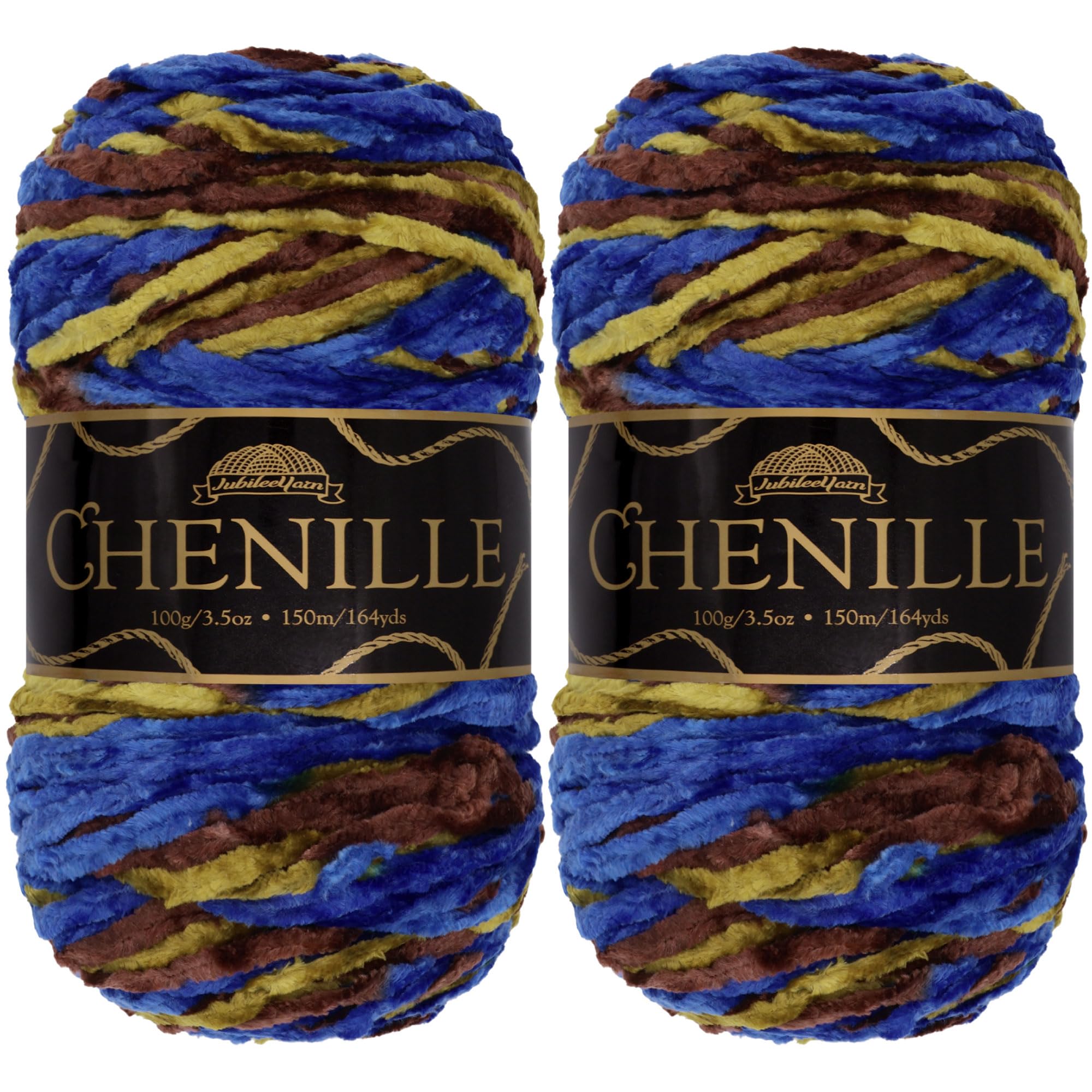 JubileeYarn Chenille Yarn - Worsted Polyester - 100g/Skein - Asgard - 2 Skeins — image 1