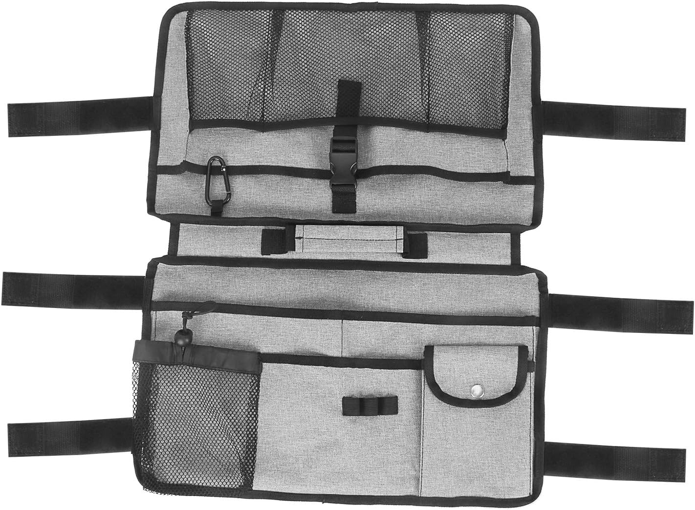 Double Sided Walker Bag, Walker Organizer Pouch Tote for Rollator and Folding Walker (Grey): Health & Personal Care
