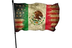 NASIAN Mexico Flag Mexican American Flags for Outside 3x5 Double Sided Mexico Usa Friendship Flag Patriotic House Yard Decoration Banner
