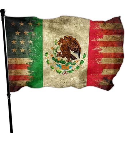 Kartasura Flagge „Amerikanische Krone Mit Mexikanischen Wurzeln“ – Doppelseitig, 90x150 Cm, Mit Messingösen