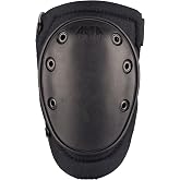 ALTA 50453.00 AltaFLEX Gel Knee Protector Pad, Black Cordura Nylon Fabric, AltaLOK Fastening, Flexible Cap, Long, Black
