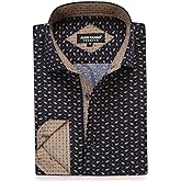 Alex Vando Mens Printed Dress Shirts Long Sleeve Regular Fit Button Down Shirt
