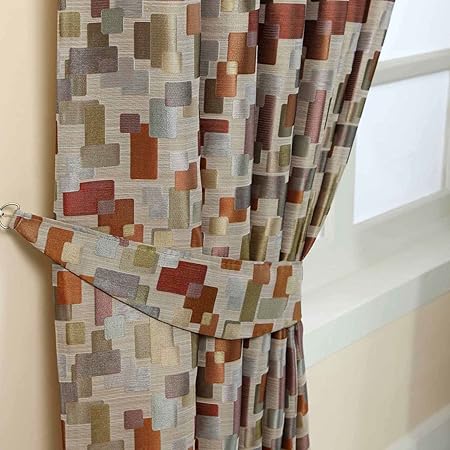 Homescapes Multi Coloured Red Green And Orange Modern Square