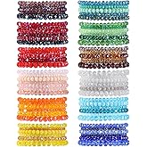 Ornaland 70 Pcs Beaded Bracelets for Women Set Colorful Glass Bead Stackable Preppy Beach Surfer Stretch Crystal Bracelets Wrist Jewelry for Women (Colorful)