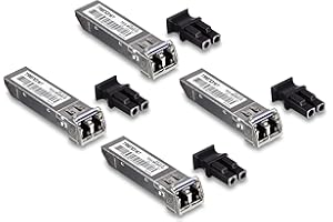 TRENDnet SFP Single-Mode LC Module 4-Pack, TEG-MGBS10/4, For Single Mode Fiber, Distances up to 10km(6.2 Miles), Gigabit SFP,
