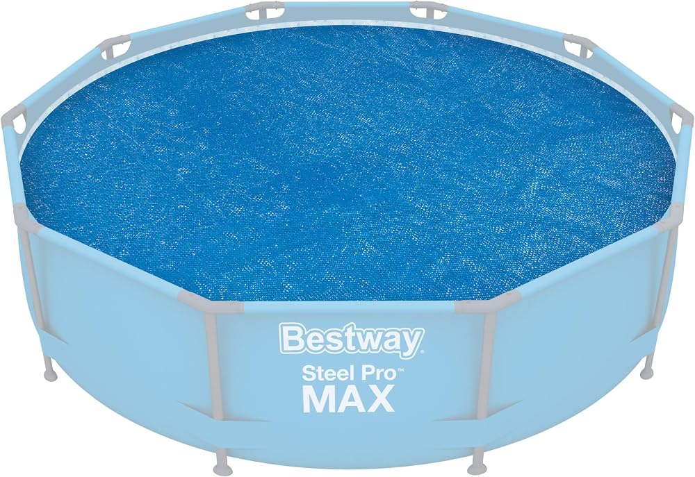 Bestway BW58241 10 ft Steel Pro Frame Solar Pool Cover Blue