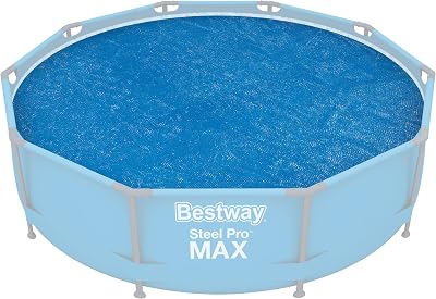 Bestway BW58241 10 ft Steel Pro Frame Solar Pool Cover Blue