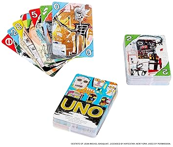 Mattel Games Uno Gioco Da Tavola Carte In Edizione Speciale Jean Michel Basquiat Divertimento Per Tutta La Famiglia Gdg38