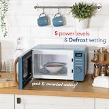 Russell Hobbs RHMD714BL 17 L 700 W Microwave Scandi Blue Wood Handle view 6