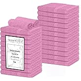 Hand Towels (Pack of 24) Pink Economy Towels Salon Towels - 100% Cotton Spa Towel– 16 x 27 Inches Highly Absorbable, Facial, Gym, Hair Face Towels Bulk