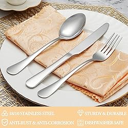 MUTNITT 30 Pcs Silverware Set Service for 6,Premium