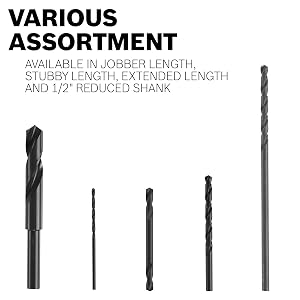 BOSCH BL2149 1-Piece 11/32 In. X 4-3/4 In. Fractional Jobber Black...