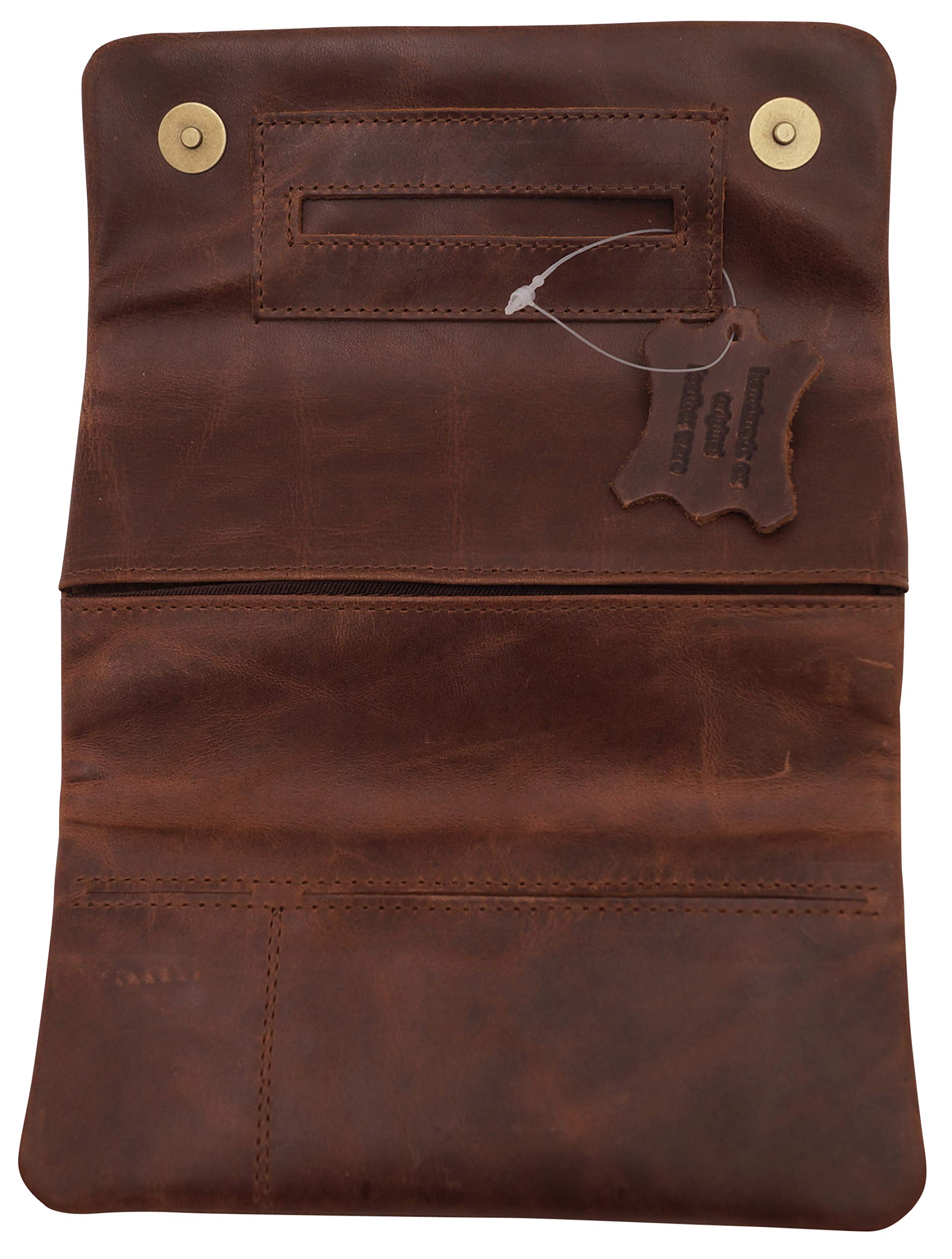 GERMANUS CosaRara – Made in EU – Leather Tobacco Pouch Turning Bag Tobacco Case