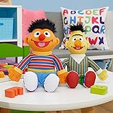 Sesame Street Friends Bert and Ernie 8-inch 2-Piece Sustainable Plush Stuffed Animals Set, Officially Licensed Kids Toys for