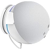 PlusAcc Wall Mount for Echo Dot 5th Generation - Wall Holder Stand Hanger for Echo Dot 5 Gen, Space-Saving Alexa Dot 5th Accessories, Built-in Cable Management (White-1 Pack)