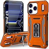 SEFING Orange Case Compatible with iPhone 17 Pro with Camera Protection & Stand, with Screen Protector, Military-Grade Drop Shockproof Protection Cover, for i Phone 17 Pro