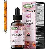 Q'ankyaq Black Walnut Wormwood Liquid for Kids, Gut Cleanse for Children Drops, Natural Detox Support, Gut & Immune Support with Cloves, Garlic, Pumpkin Seeds, Kid-Friendly, Gentle & Natural & Sweet