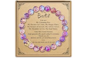 Sereney Valentines Day Gifts for Women as Birthday Gifts for Best Friend Dancer New Grandma Granddaughter Sister In Law Bestie, Handmade Natural Stone Bracelet Gifts for Girls