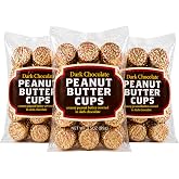 Trad,ersJoe Peanut Butter Cups Chocolate Candy, 27 pieces 3.5 oz (3 Pack) - Creamy Dark Chocolate Miniature Cups for Baking or Snacking