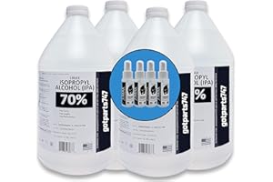 GOTPARTS747 4 Gallons of USP Grade High Purity Isopropyl Alcohol 70% - Includes Four 2 OZ USP Grade IPA 70% Spray Bottles - Made in The USA