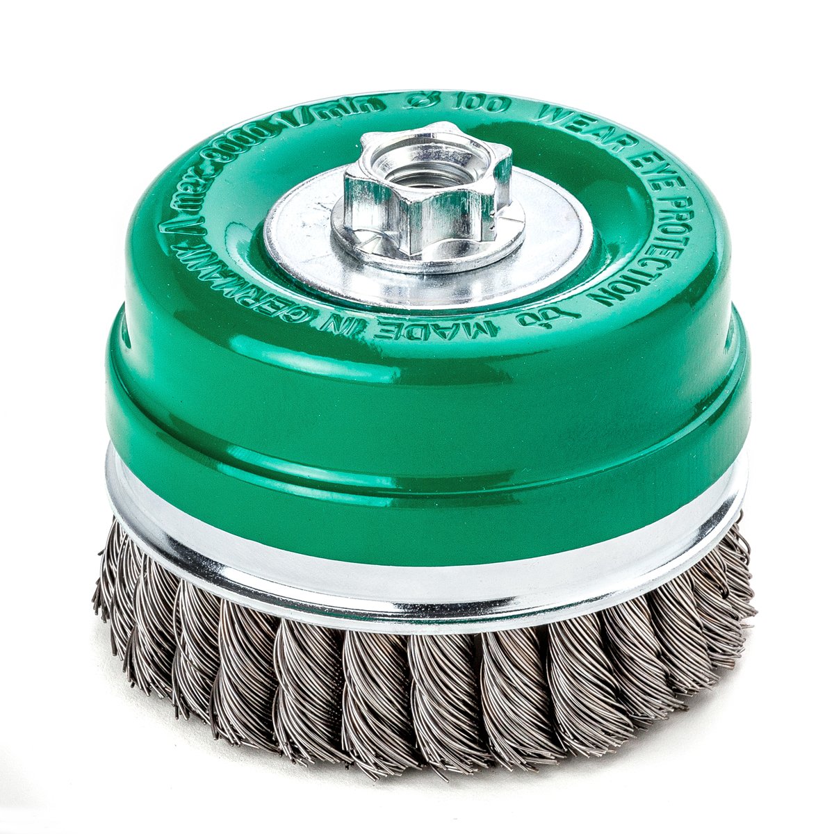 Lessmann 484817 Rust-Proof Wire Pot Brush for Angle Grinder 80 x 0.5 mm