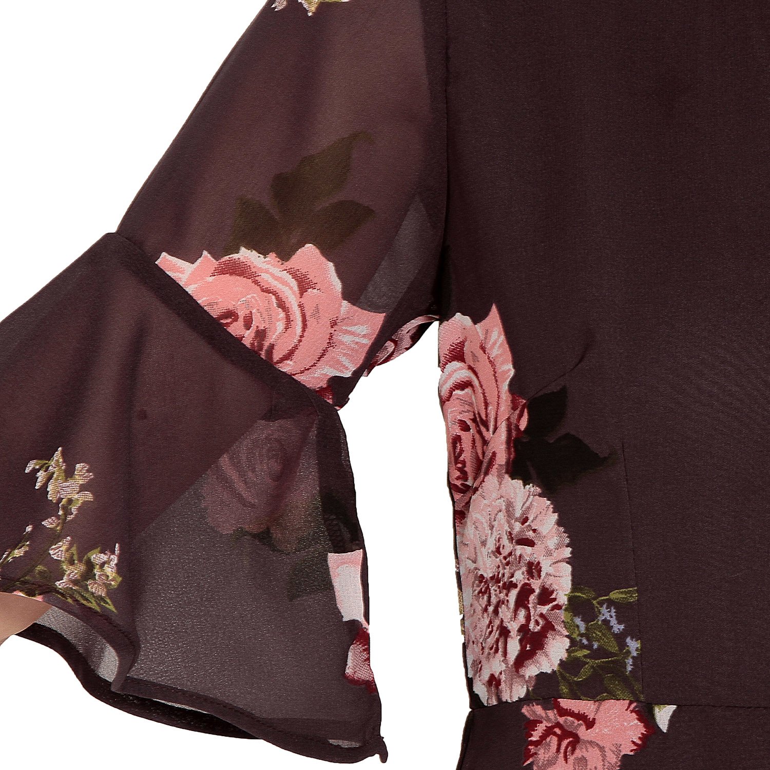 abiti bella women's goergette fit and flare dress (wine)