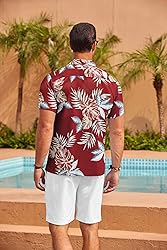 COOFANDY Mens Hawaiian Shirt Short Sleeve Floral