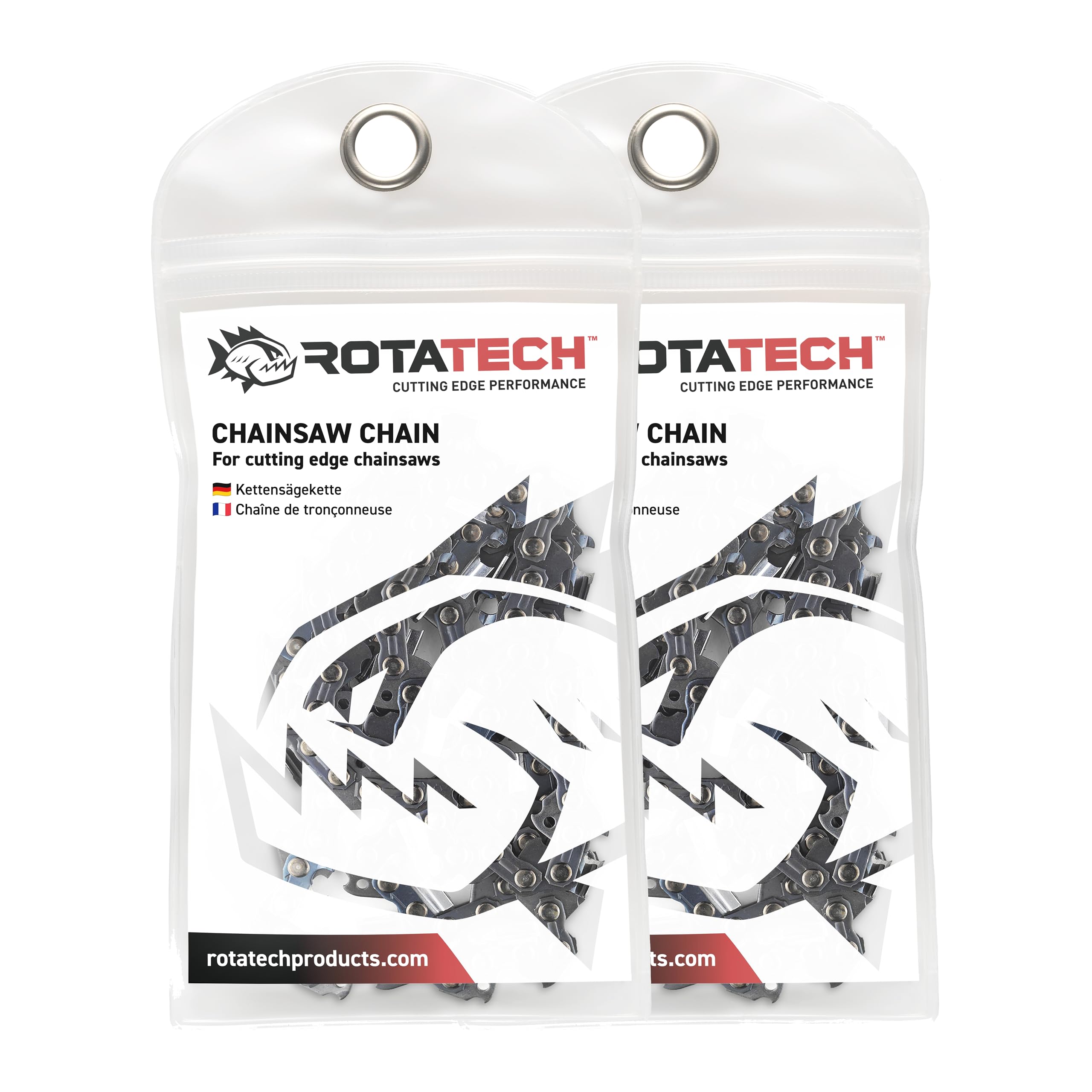 Rotatech New 2 x (Two) Genuine Chainsaw Saw Chain Fits 16" Titan TTL758CHN