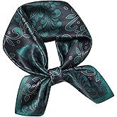100% Mulberry Silk Scarf 25.6"x25.6" Square Women Neckerchief Headscarf - Lightweight Neck Scarf Gift Packed