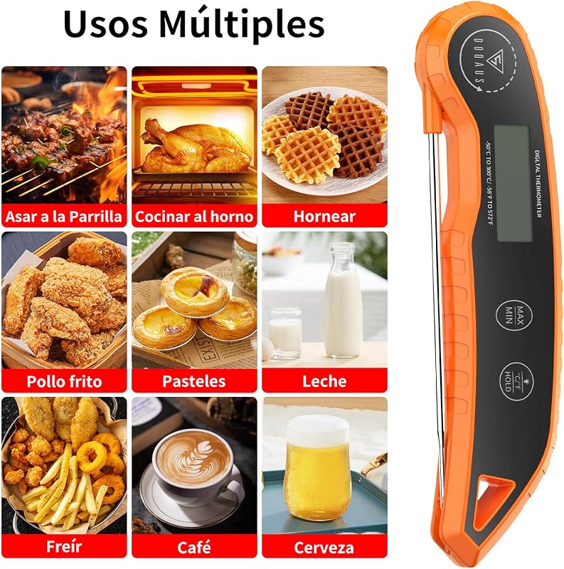 Termómetro Cocina mit pantalla retroiluminada (Naranja) — foto 6 de 8
