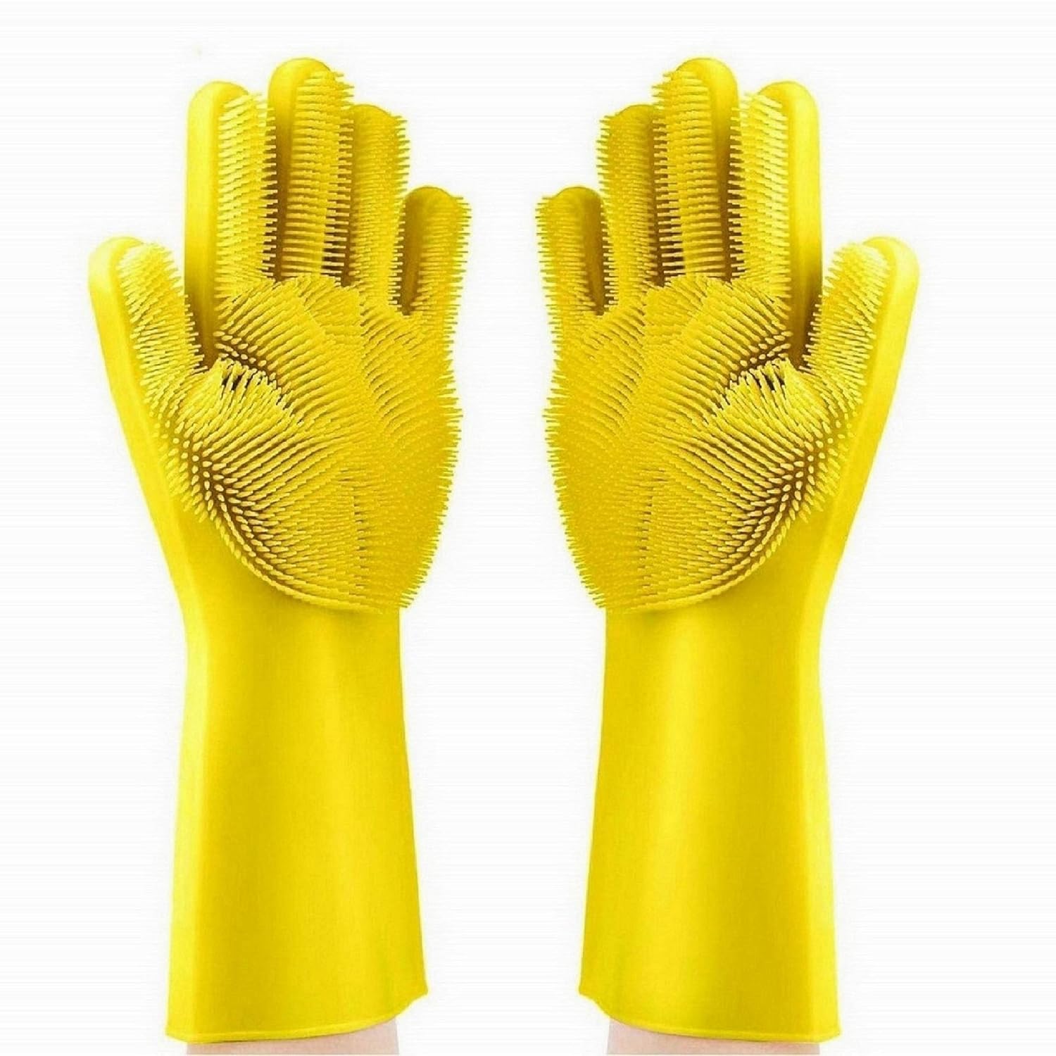 RBGIIT Silicon Dishwashing Gloves with Wash Scrubber + Magic Silicone