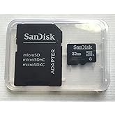 SanDisk 32GB MicroSDHC High Speed Class 4 Card with MicroSD to SD Adapter