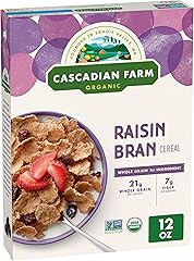 Cascadian Farm Raisin Bran Organic Cereal, Made with Whole Grain, 12 oz