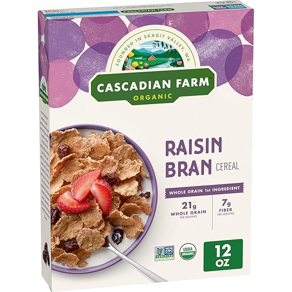 CASCADIAN FARM, ORGANIC RAISIN BRAN, 12 OZ