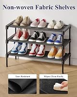 Kitsure Premium Non-Woven Shoe Rack 63 x 30 x 39 cm Black view 6