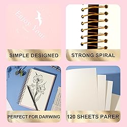 Hardcover Sketchbook for Drawing 120 Sheets 5x7