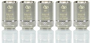 InnoCigs BF SS316 Heads (5 Stück pro Packung) für den Cubis Clearomizer/Verdampfer - produced by Joyetech (1.0 Ohm) (Ohne Nik