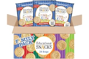 DICK & JANE EDUCATIONAL SNACKS EDUCATIONAL SNACKS – States & Capitals Edition | Nut-Free, All-Natural Educational Snacks for Kids | Explore U.S. States & Capitals – Different Mix in Every Bag | 24-Pack for Playdates, Family Learning & Travel